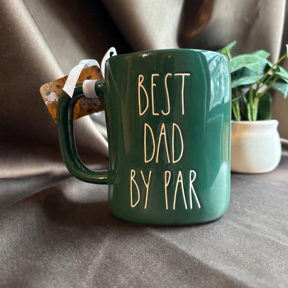 Rae dunn x peanuts golf mug  “best dad by par”